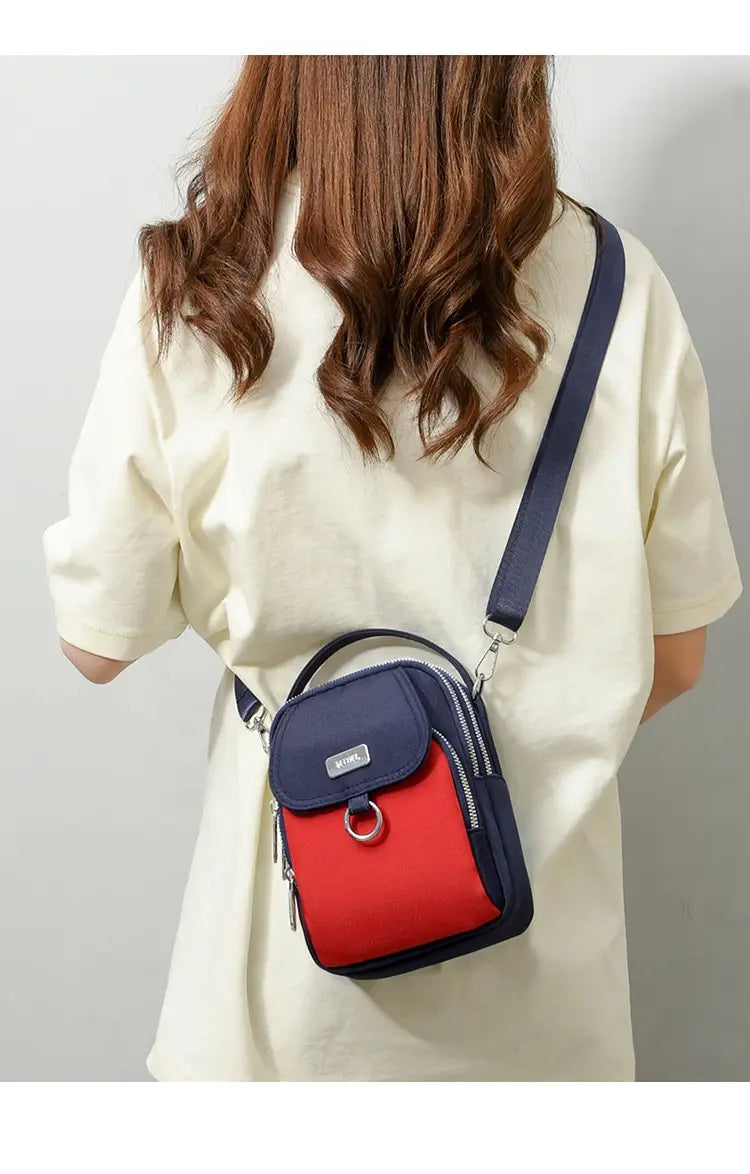 Lightweight Shoulder Messenger Bag with Versatile Pouches and Colorful Design