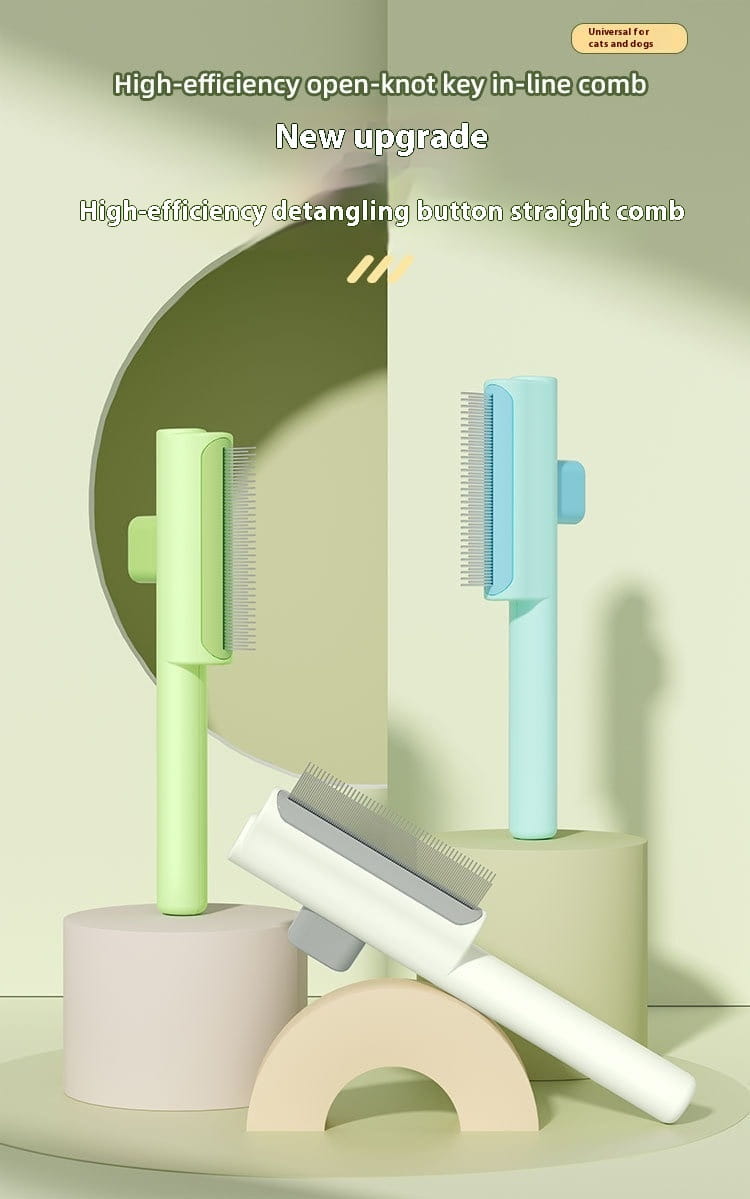 Lemmikloomakamm tiheda käiguga ja lühikeste hammastega koerte kasside peibutamiseks