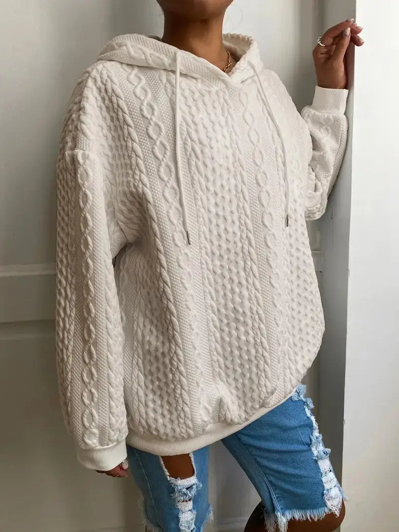 Women’s Long Sleeve Pullover Sweatshirt Colorful Oversized Polyester Top