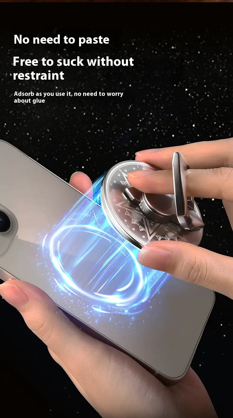 Ice Snow Palace and Night Moon Fingertip Gyro Magnetic with Rotating Fastened Ring