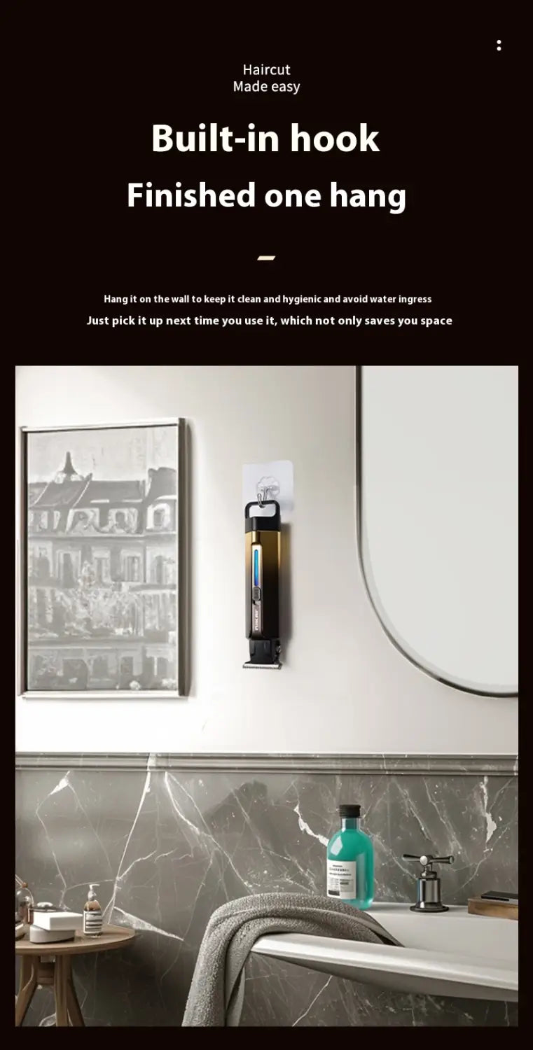 Retro Oil Head Electric Hair Clipper with Carving and Rechargeable Battery