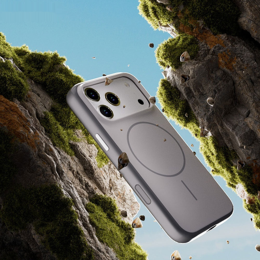 Two-color Skin Feeling Magnetic Suction AI Photo Button Phone Case