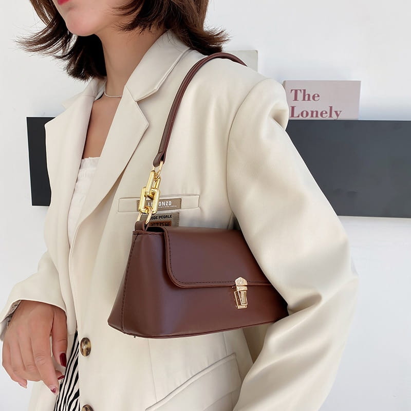 PU Leder Achselstasche mittelschwerer Schulterbeutel für Frauen mit Telefontasche