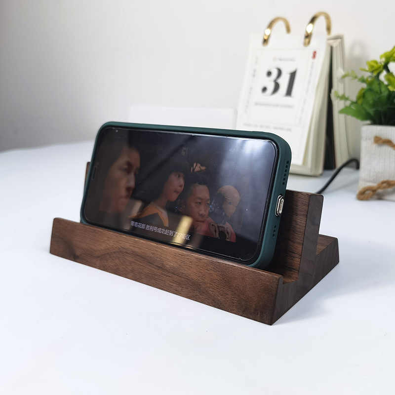 Creative Solid Wood Tablet Charging Base Bracket