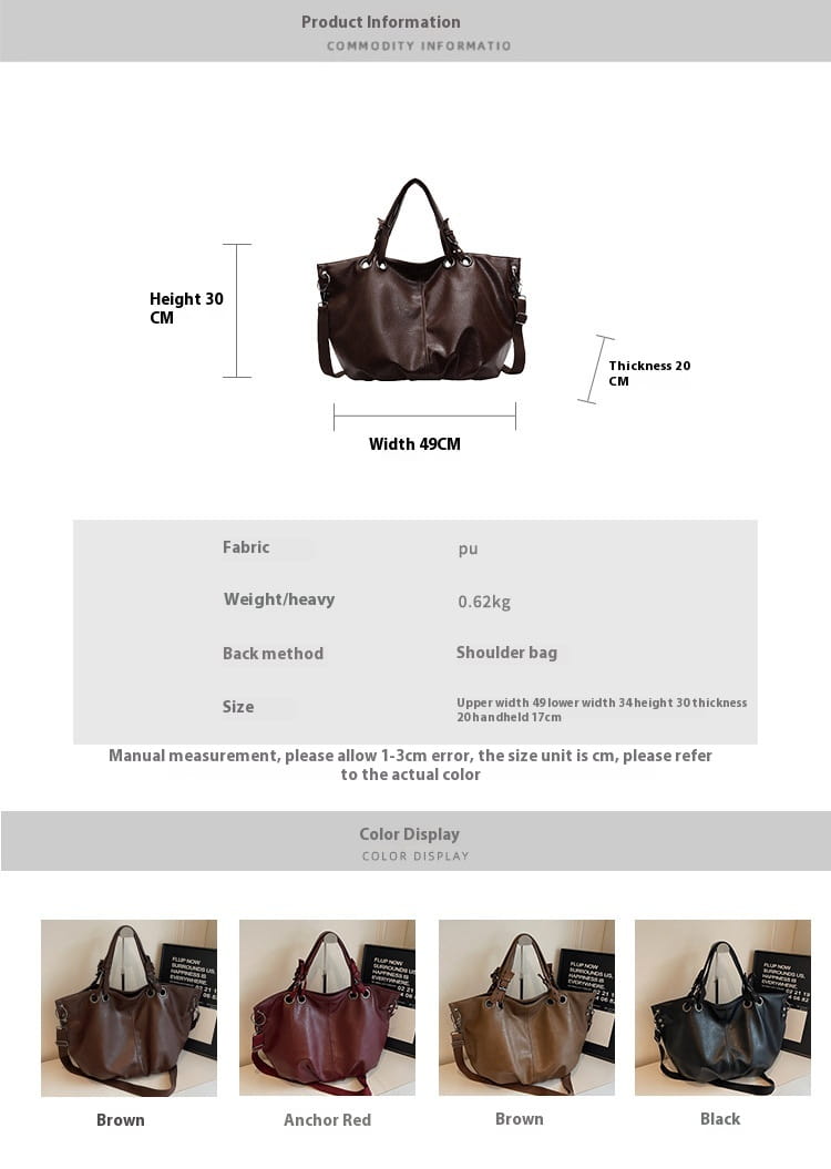 Medium PU Leather Shoulder Bag with Zipper Pocket for Women Daily