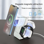 Magnetic Wireless Power Bank Mobile Phone Holder 10000 MA Three-in-one Multifunctional Charging Base - Magnetic Power