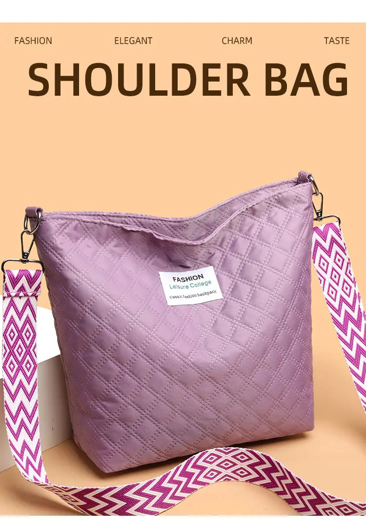 Oxford-Stoffkreuzbody-Umhängetasche mit Zipper mehrfarbiger Reiseboten