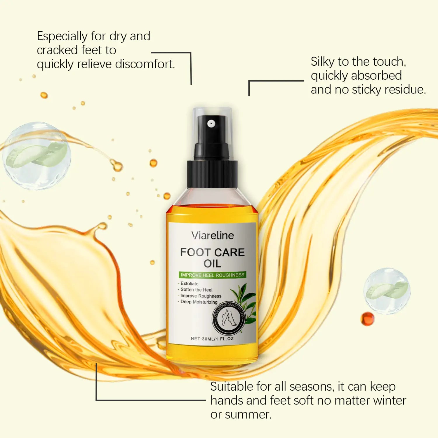 Moisturizing Heel Care Foot Oil and Mask for Softening Cutin Anti-Drying