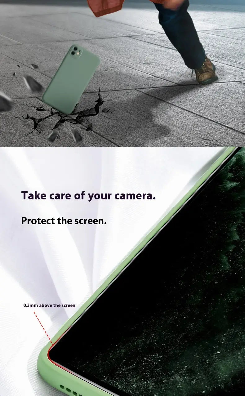 Liquid Silicone Phone Case with Fine Hole Protection in Multiple Colors