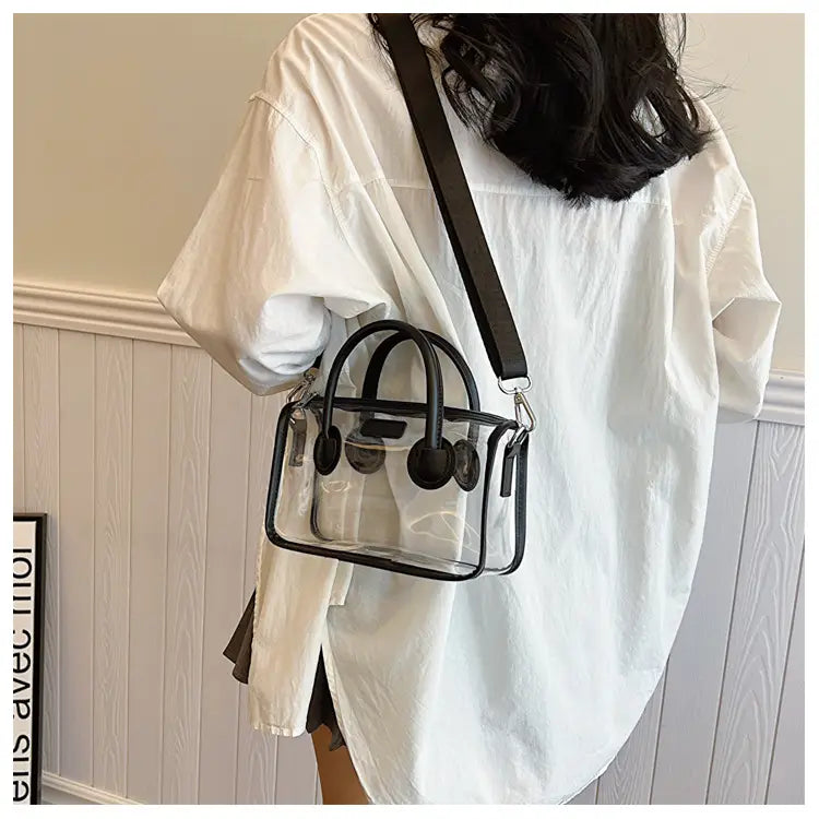 Liten plastreisekoffer Skulderveske for kvinner barn håndbagasje 23cm