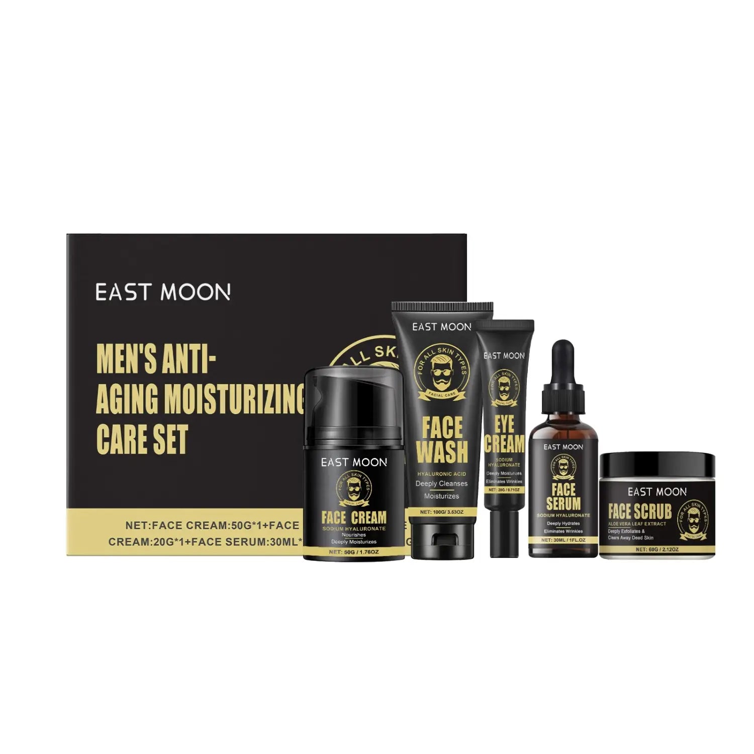 Moisturizing Care Set with Facial Water Glycerin Hyaluronic Acid and Shea Butter