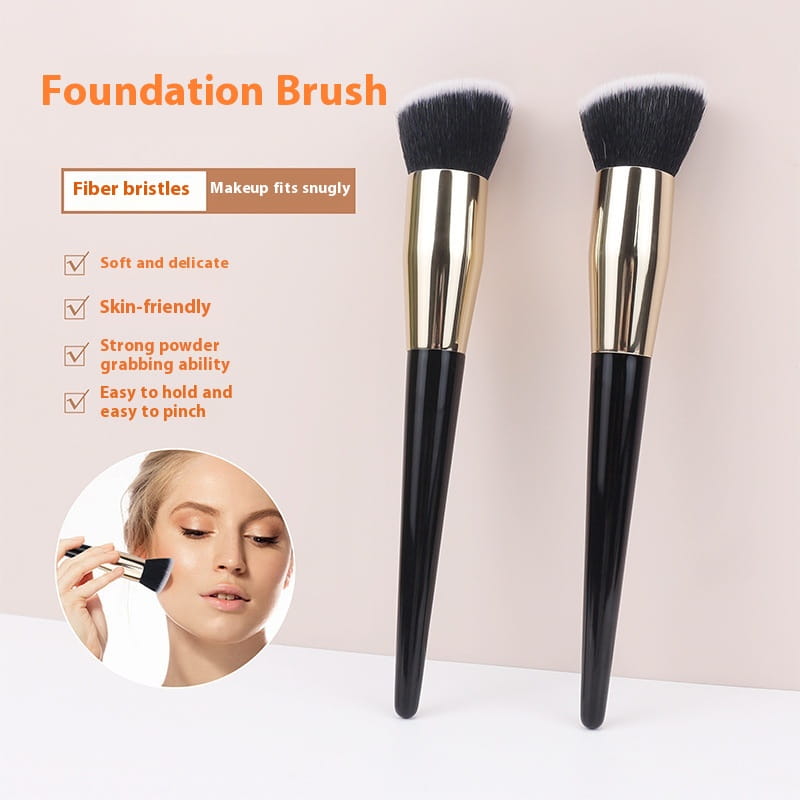 Foundation Brush Oblique Flat Head for Precise Makeup Application by Teleplus