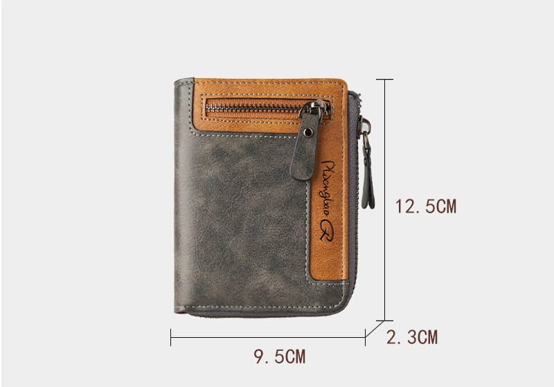 Mens Slim Bifold portefeuille PU Cuir RFID Blocking Carte Bread pour quotidiennement