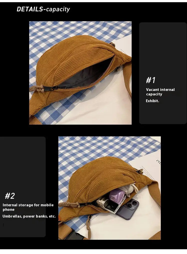 Casual Crossbody Shoulder Bag with Preppy Style and Polyester Lining