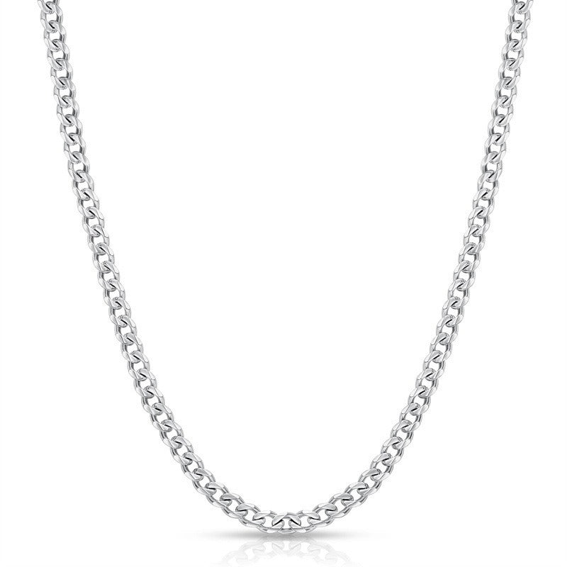 Men’s Necklace Stainless Steel Cuban Link Chain - Rock the Steel Color with a Cuban Link Chain