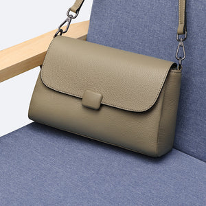 Bolso cruzado para mujer de cuero de vaca, elegante, simple y versátil 