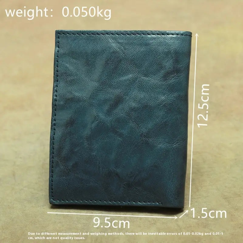 Portefeuille de bifold en cuir authentique vertical et horizontal Slim Card Portez pour les hommes