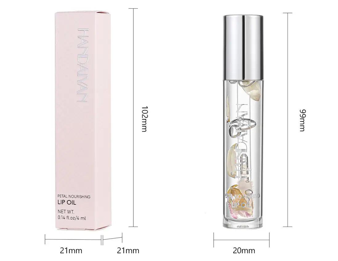 Transparent Dried Flower Lip Gloss with Moisturizing and Repairing Benefits