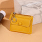 Women’s Zipper Short Solid Color Card Holder Change Key Case - Short and Solid Color Card Holder for Stylish Women