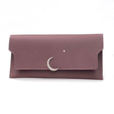 Star Moon Rivet Zipper Soft Leather Coin Wallet - Wallet So Soft Even the Moon is Jealous