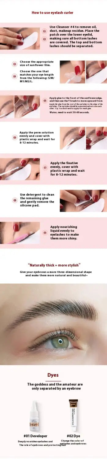 Eyebrow Dye and Eyelash Perm Kit for Natural Beauty Enhancement