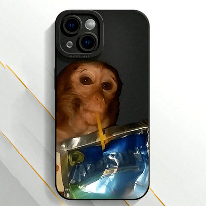Abstract Monkey Phone Case Anti-Drop TPU Cover for Samsung and Apple - phone case