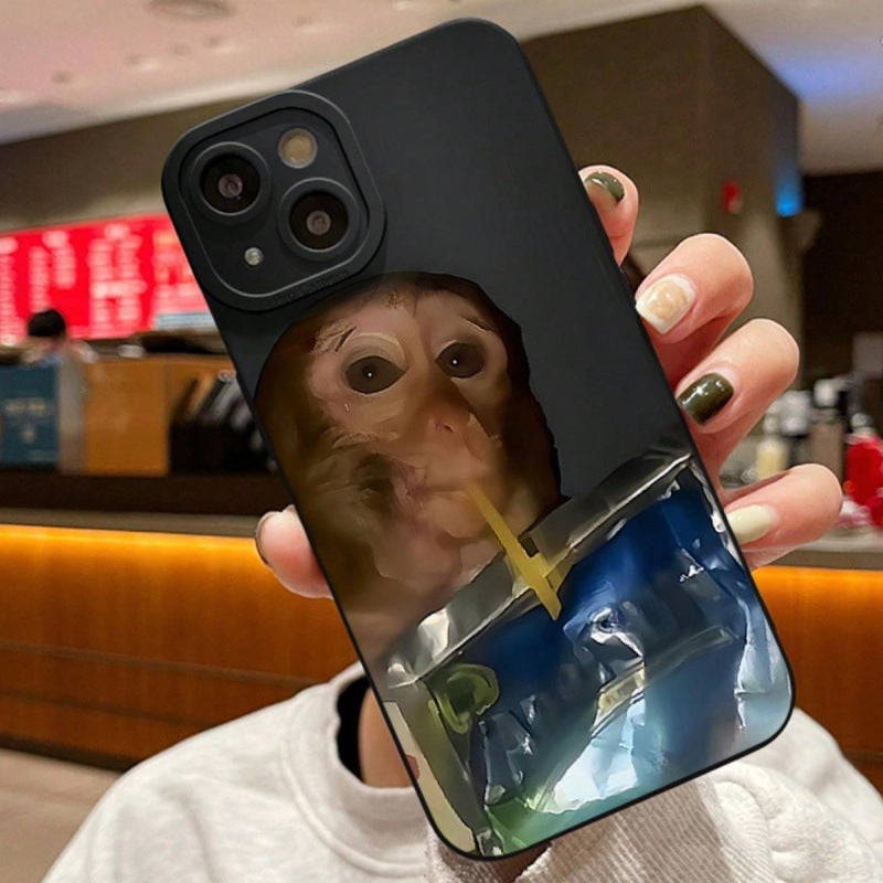Abstract Monkey Phone Case Anti-Drop TPU Cover for Samsung and Apple - phone case