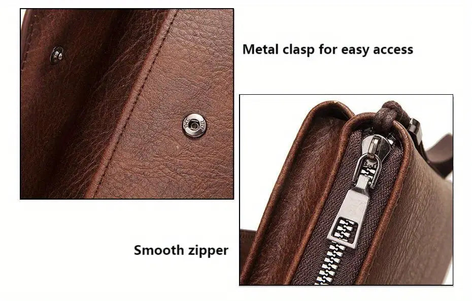 Men’s Wallet with Zipper for Cards and Phones in the United States