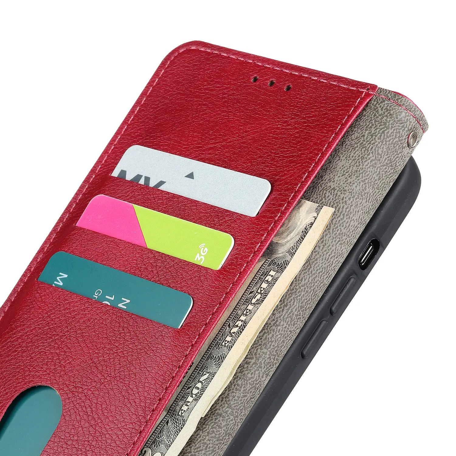 Embossed Flip Business Card Wallet Protective Cover