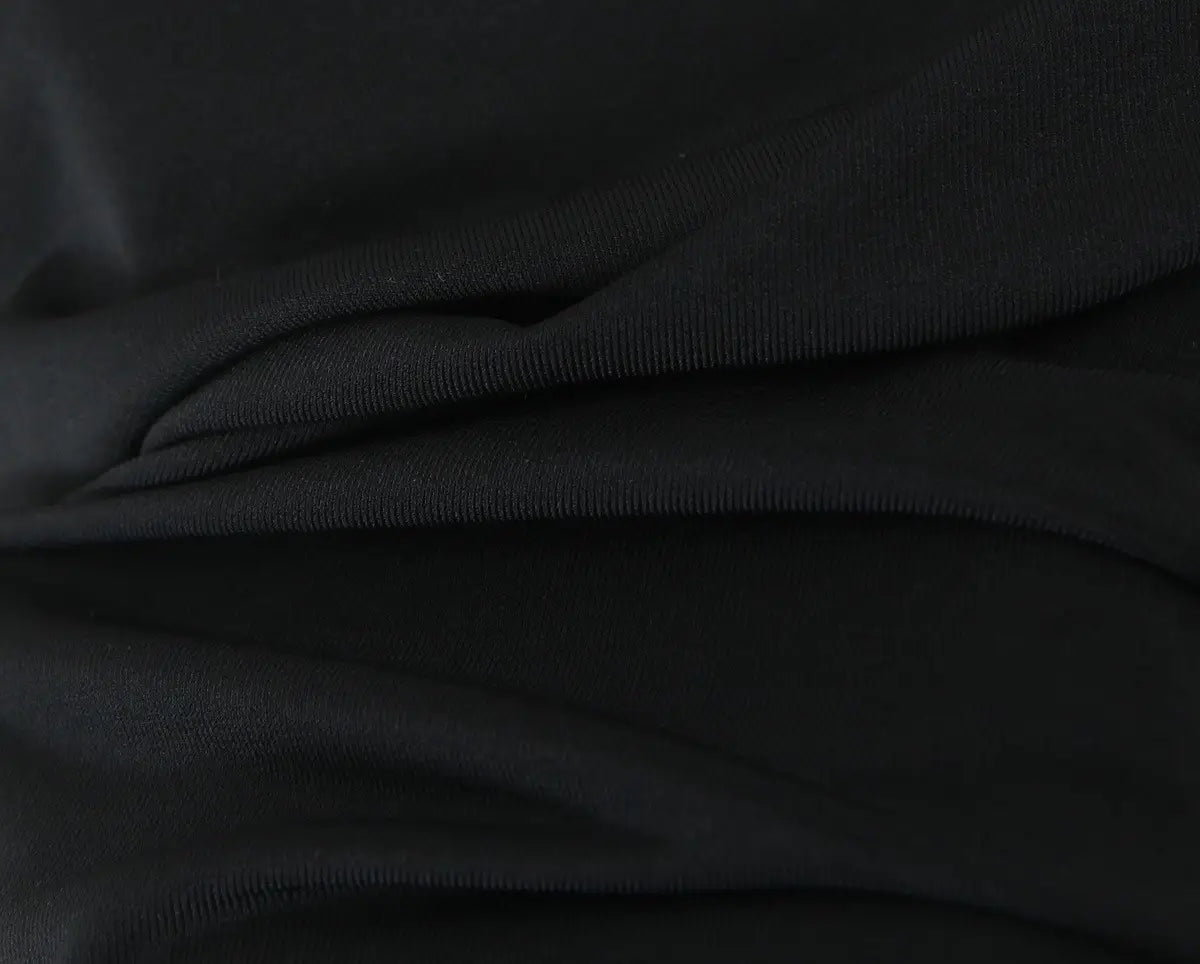 Abito gonna in poliestere nero con stile imbrattato per donne