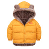 Boy's Cotton-padded Winter Jacket, Children's Cotton-padded Jacket, Double-sided Wear - Yellow