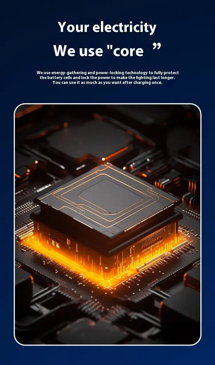 Black Digital Focus Flashlight with Portable Long Endurance and Strong Light