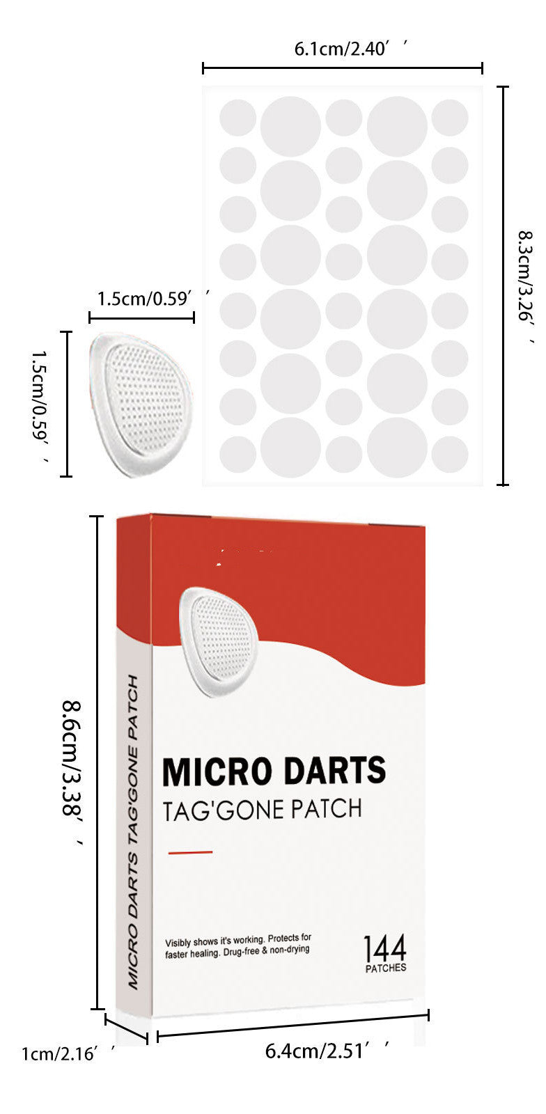 Acne Spots Patch with Tea Tree and Calendula for Cleaning Fade - Flawless Skin acne cleaning fade spots patch