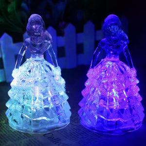 Acrylic Christmas Angel Night Light with Built-in Battery and Colorful Lighting - Teleplus acrylic christmas angel