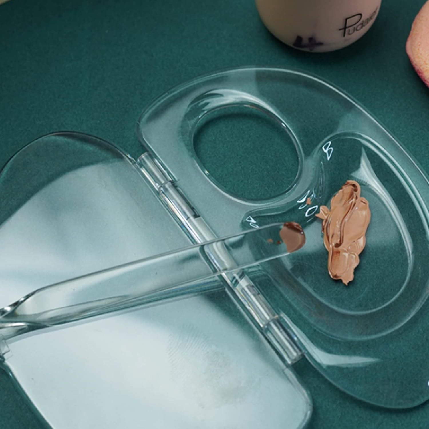 Acrylic Cosmetics Palette with Color Test Area for Eye Shadow and Lipstick - Teleplus acrylic cosmetics palette eye