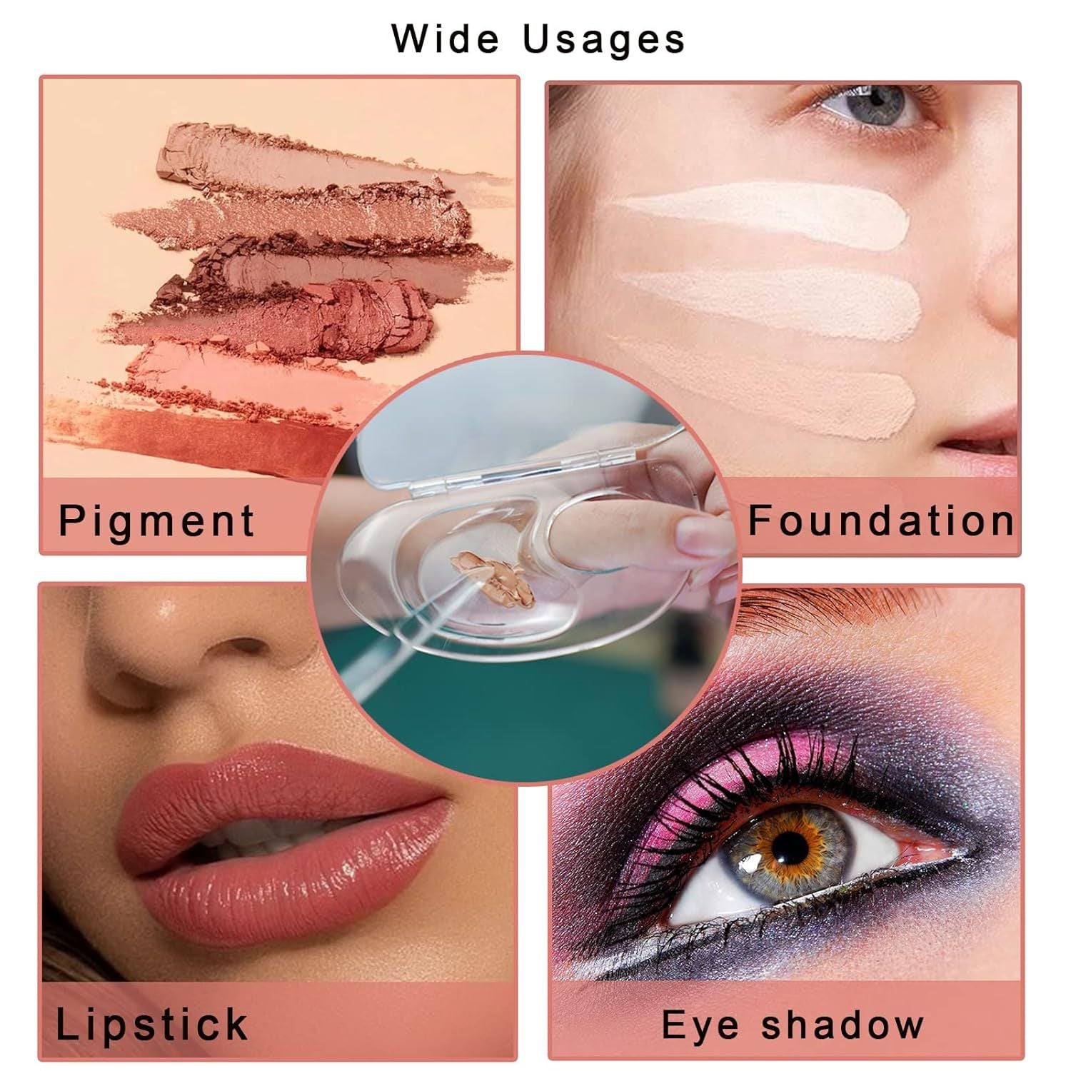 Acrylic Cosmetics Palette with Color Test Area for Eye Shadow and Lipstick - Teleplus acrylic cosmetics palette eye