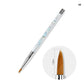 Acrylic Powder Nylon Nail Art Brush with Glitter Liquid for Manicur - Teleplus nail art brush acrylic powder nylon