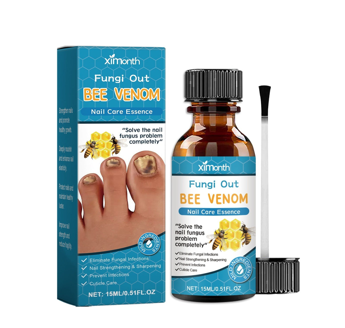 Active Bee Venom and Tea Tree Nail Care Solution for Healthy Nails - active bee venom tea tree healthy nails