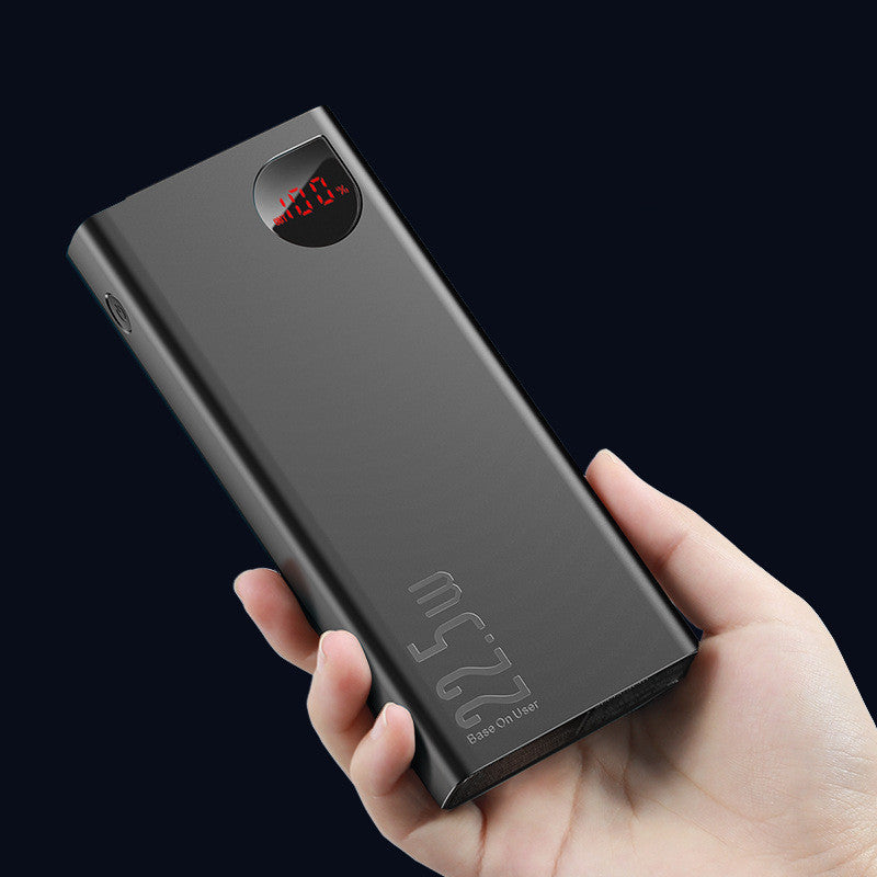 Adaman Metal Digital Display Fast Charging Large Capacity Power Bank - Adaman Metal Power Bank with LCD Display and 18W