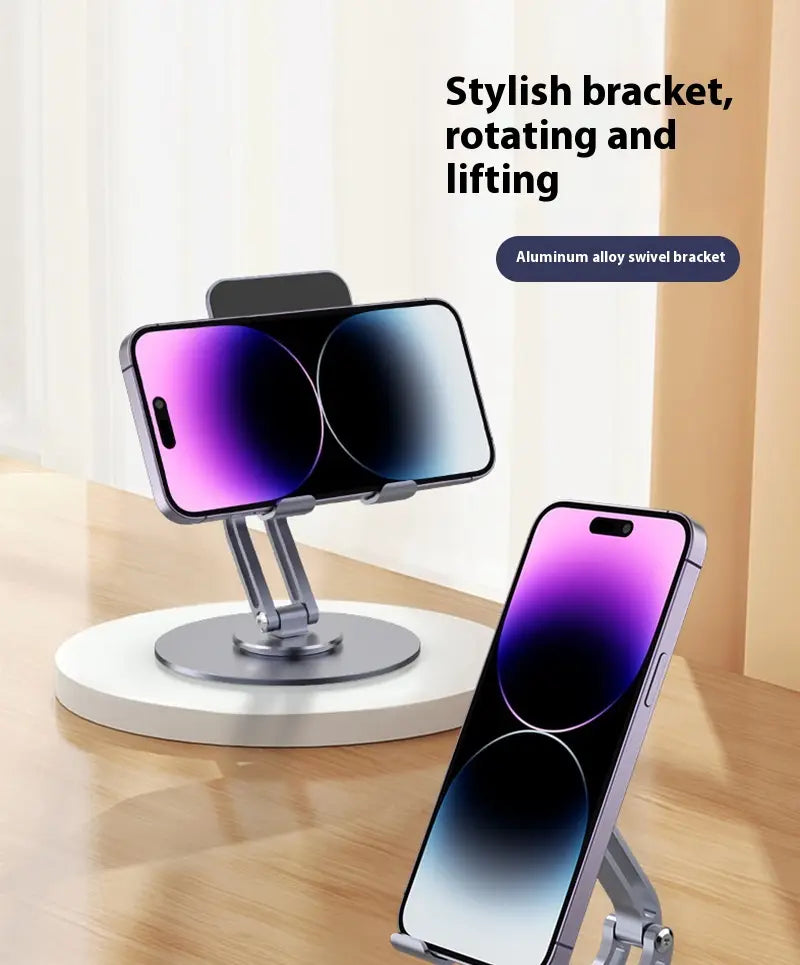 Aluminum Alloy Mobile Phone Desktop Bracket with Rotation Telescopic Adjustment