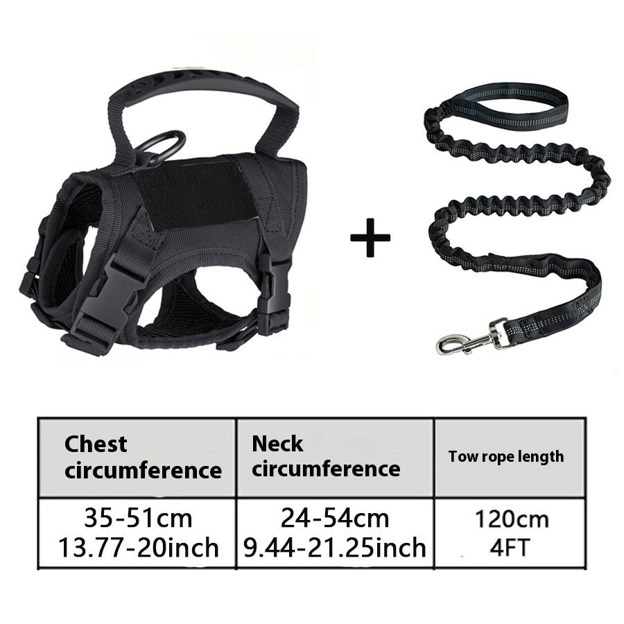 Adjustable Chest Harness for Pets Polyester No-Pull Dog and Leash Set - Telepluscomtr chest harness