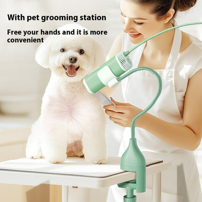 Adjustable Halter Hair Dryer Bracket for Hands-Free Pet Grooming - hair dryer halter bracket