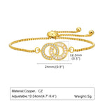 Adjustable Infinity Box Chain Zircon Bracelet for Women - Teleplus adjustable infinity box chain zircon bracelet