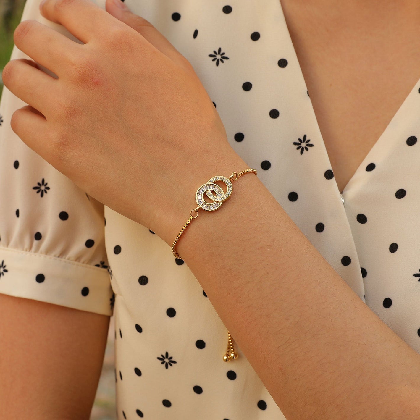 Adjustable Infinity Box Chain Zircon Bracelet for Women - Teleplus adjustable infinity box chain zircon bracelet