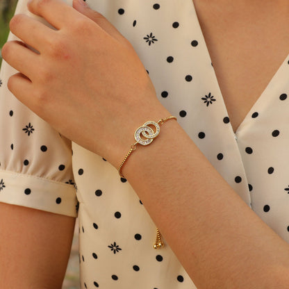 Adjustable Infinity Box Chain Zircon Bracelet for Women - Teleplus adjustable infinity box chain zircon bracelet