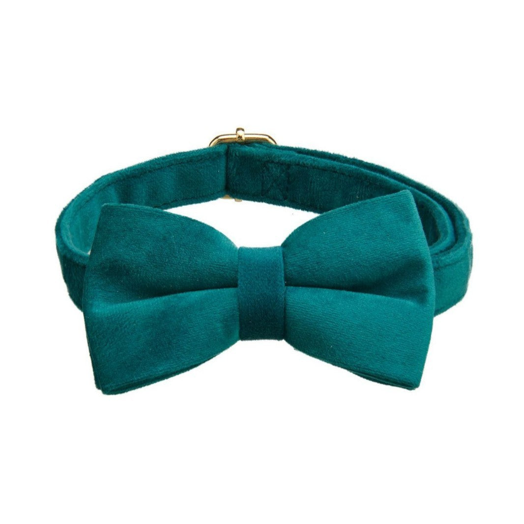 Adjustable Length Hand-Woven Dog Collar with Bow Monochrome Winter Pet - Teleplus adjustable length 5cm dog leash