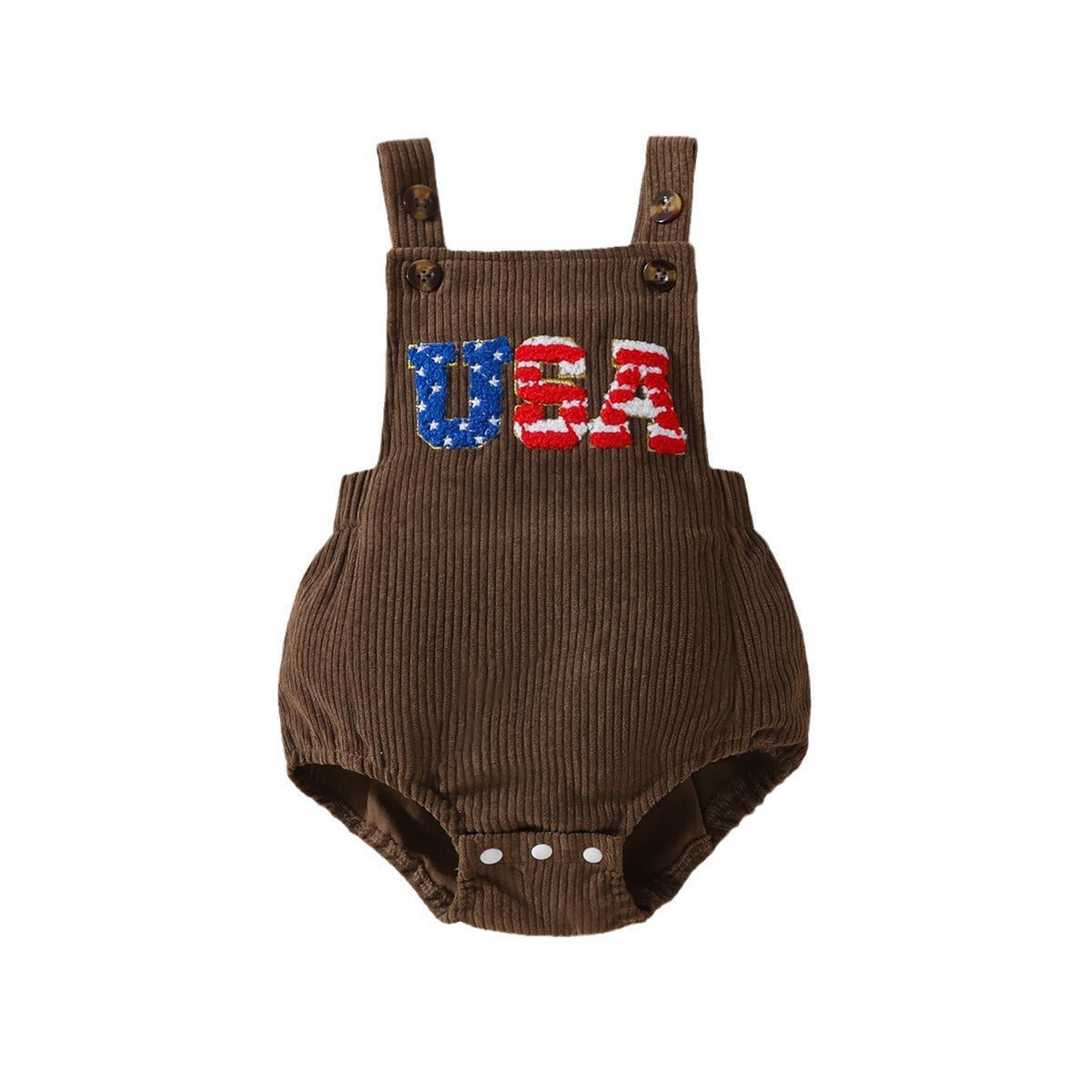 Adjustable One-piece Corduroy Sling Romper - Corduroy Sling Romper: Fashionable Baby Snuggliness