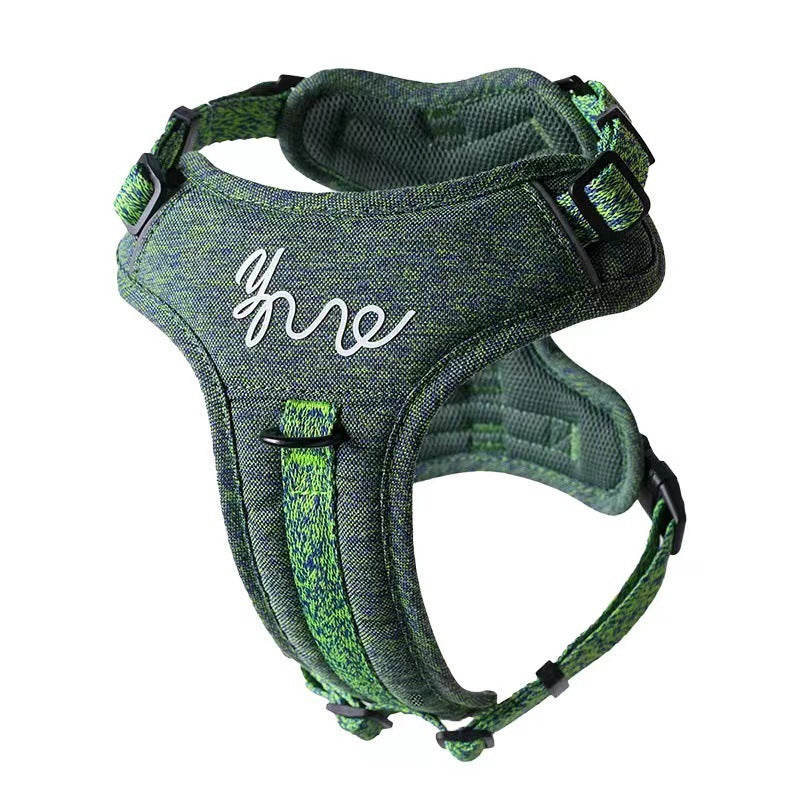 Adjustable Polyester Dog Harness Vest with Leash for Small Pets