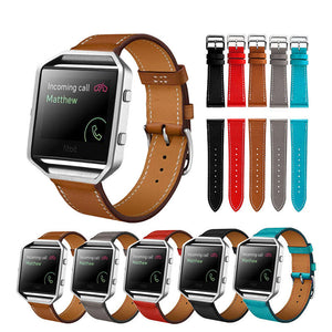 Adjustable Short Leather Strap for Fitbit Blaze Smart Heart Rate Watch - smart heart rate watch short leather strap