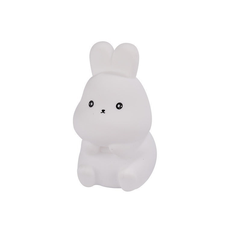 Adorable Rabbit Bear Silicone Night Light for Bedroom Decor - Teleplus adorable rabbit bear silicone pat bedroom
